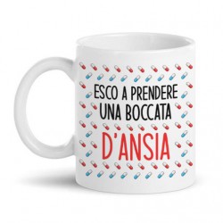 Tazza mug 11oz Esco a prendere una boccata d'ansia! Idea regalo per ansiosi! Divertente! 