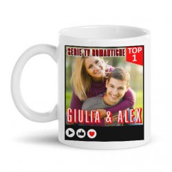 Tazza mug 11oz Top serie tv romantiche personalizzata con la vostra foto e i vostri nomi! Idea regalo amore ti amo! 