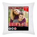 Federa per cuscino Top serie tv romantiche personalizzata con la vostra foto e i vostri nomi! Idea regalo amore ti amo! 