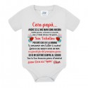  Body neonato neonata San Valentino, Caro Papà io e mamma ti amiamo! Personalizzato con nome bimbo o bimba! Festa dell'amore! 