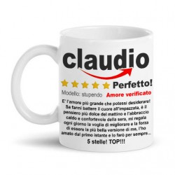  Tazza mug 11 oz Recensione d'amore PERSONALIZZABILE marito compagno fidanzato, personalizzata con nome, scrivi la tua dedica! 