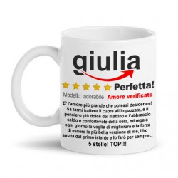  Tazza mug 11 oz Recensione d'amore PERSONALIZZABILE moglie compagna fidanzata, personalizzata con nome, scrivi la tua dedica! 