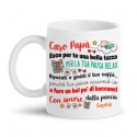  Tazza mug 11 oz Caro futuro papà, riposati perché tra poco arriverò io! Personalizzata con nome bimbo o bimba! Divertente! 