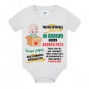 Body Pacco speciale in arrivo con te per sempre futuro papà! Personalizzato con data nascita e nome o soprannome bimbo o bimba! 