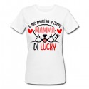  T-shirt maglietta donna Il mio amore ha 4 zampe, mamma di, personalizzata con nome del cane, cagnolino! 
