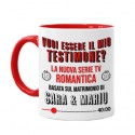  Tazza color mug 11 oz Vuoi essere il mio testimone? Personalizzata con nome sposi! Stile serie tv divertente! 