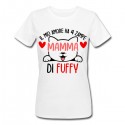 T-shirt maglietta donna Il mio amore ha 4 zampe, mamma di, personalizzata con nome del gatto, gattino!