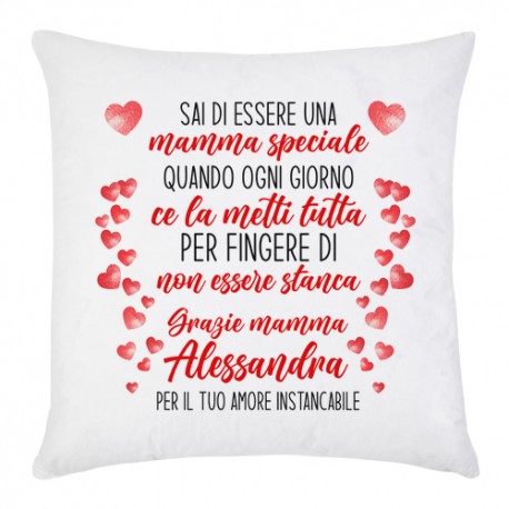  Federa per cuscino Mamma speciale! Grazie amore instancabile! Personalizzata con nome! 