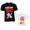 Coppia di t-shirt magliette uomo e bimbo Papà aggiusta tutto e Rompi tutto, con nomi! 