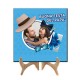  Quadretto 15x15 cm con cavalletto, cornice Buona Festa del Papà personalizzabile con la tua foto! Idea regalo personalizzata! 