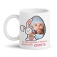 Tazza mug 11oz La tua sorpresa di Pasqua sono io! Personalizzata con foto e nome bimba! Uovo ovetto e coniglio! 