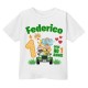 T-shirt maglietta bimbo bimba primo compleanno Adesso ho 1 anno! Personalizzata con nome! Animali Safari Giungla!