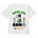 T-shirt maglietta bimbo Primo Compleanno 1 anno personalizzata con nome! Pallone da calcio! 
