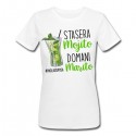 T-Shirt Maglietta donna PROMO Stasera Mojito Domani Marito Addio nubilato, personalizzata con hashtag!