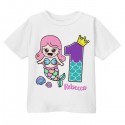 T-shirt maglietta bimba Primo Compleanno 1 anno personalizzata con nome! Sirenetta carina!