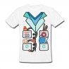 T-Shirt Maglietta Uomo Finto Camice Dottore, Medico, Personalizzata con Il Nome! 