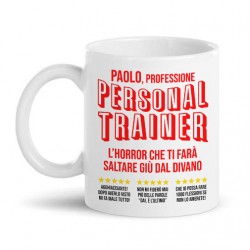 Tazza mug 11 oz Personal Trainer recensioni Divertenti Horror Personalizzata con Nome! Idea Regalo Allenatore Palestra Sport! 