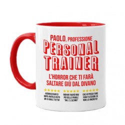 Tazza mug color 11 oz Personal Trainer recensioni Divertenti Horror Personalizzata con Nome! Idea Regalo Allenatore Palestra! 