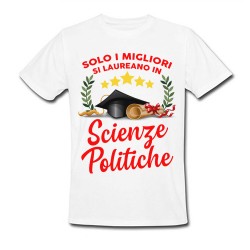  T-Shirt Maglietta Uomo Solo i migliori si laureano in, personalizzata con tua laurea! Scrivi quello che vuoi! 