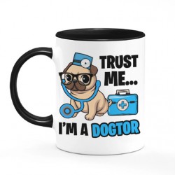 Tazza color mug 11 oz Trust me I'm a Dogtor, cane cagnolino dottore medico divertente! Idea regalo laurea medicina! 