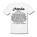  T-Shirt Maglietta Uomo Ansia, definizione divertente dizionario, idea regalo per ansioso, vedi anche reparto psichiatrico! 