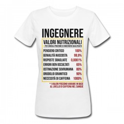  T-Shirt Maglietta Donna Valori nutrizionali Ingegnere Divertenti! Idea Regalo Laurea ingegneria! 