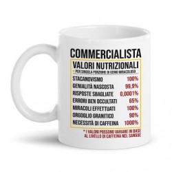 Tazza mug 11 oz Valori nutrizionali Commercialista divertenti! Idea regalo laurea economia, consulente finanziario!
