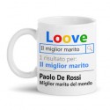  Tazza mug 11 oz Love motore di ricerca miglior marito del mondo, personalizzata con nome o soprannome! Regalo matrimonio! 