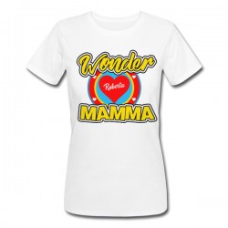 T-Shirt Maglietta Donna Wonder Mamma, personalizzata con nome! Madre super idea regalo!