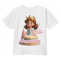 T-shirt maglietta bimba Primo Compleanno 1 anno personalizzata con nome! Principessa carina!