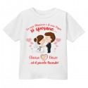  T-shirt bimbo o bimba Mamma e papà si sposano! Annuncio matrimonio nozze personalizzato con nomi degli sposi e bimbo o bimba! 