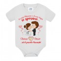 Body bimbo o bimba Mamma e papà Si sposano! Annuncio Matrimonio Nozze Personalizzato con Nomi degli sposi e figlio o figlia!