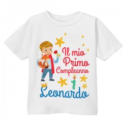 T-shirt maglietta bimbo bimba Primo Compleanno 1 anno personalizzata con nome! Principe carino, volpe, rosa!