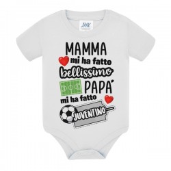 Body bimbo o bimba Mamma mi ha fatto bellissimo, papà Juventino! Pallone palla calcio, sport, campionato!