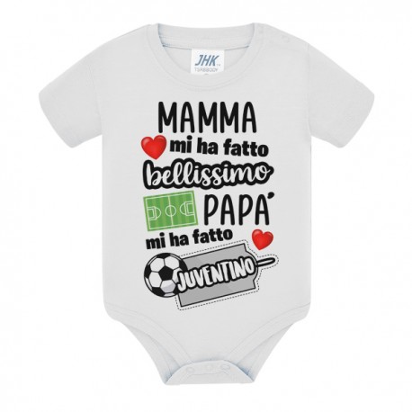 Body bimbo o bimba Mamma mi ha fatto bellissimo, papà Juventino! Pallone palla calcio, sport, campionato!