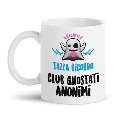 Tazza mug 11 oz Ricordo Club Ghostati Anonimi, divertente idea regalo personalizzata con il nome!