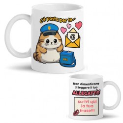 Tazza mug 11 oz C'è posta per te, leggi il tuo allegatto! Gatto postino divertente, messaggio frase personalizzabile!