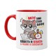  Tazza mug color rossa 11 oz Gatto divertente rapito, richiesta di risgatto un milione di croccantini! 