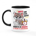  Tazza mug color nera 11 oz Gatto divertente rapito, richiesta di risgatto un milione di croccantini! 