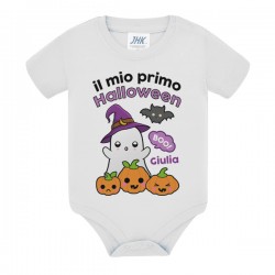 Body bimbo bimba Il mio primo Halloween, dolcetto o scherzetto, zucca e fantasmino! Personalizzato con nome!