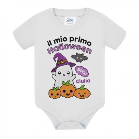 Body bimbo bimba Il mio primo Halloween, dolcetto o scherzetto, zucca e fantasmino! Personalizzato con nome!