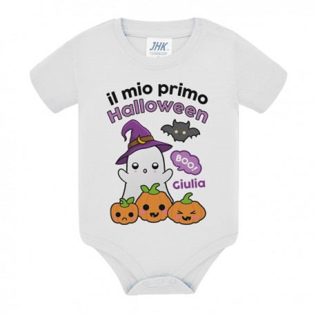 Body bimbo bimba Il mio primo Halloween, dolcetto o scherzetto, zucca e fantasmino! Personalizzato con nome!