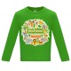 T-shirt maglietta bimbo manica lunga Primo compleanno! Animaletti Giungla Safari! Personalizzata con nome! Verde!
