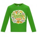 T-shirt maglietta bimbo manica lunga Primo compleanno! Animaletti Giungla Safari! Personalizzata con nome! Verde!