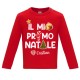 T-shirt maglietta bimbo bimba manica lunga Il mio primo Natale! Personalizzata con nome! Rossa!