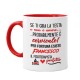 Tazza color mug 11 oz Fisioterapista perfetto, personalizzata con nome! Se ti gira la testa non è amore, è cervicale! Rossa!