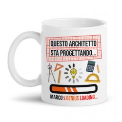 Tazza mug 11 oz Questo architetto sta progettando! Personalizzata con nome! Idea regalo laurea architettura!