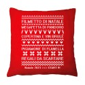 Federa per cuscino 100% cotone Natale! Filmetto, pigiama, pandoro, copertina! Personalizzata con anno! 