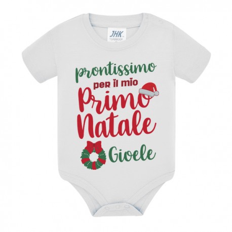 Body bimbo bambino neonato Prontissimo per il mio primo Natale! Personalizzato con nome!