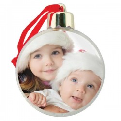 Palla pallina sfera per albero di Natale personalizzata con la tua foto! Con confezione regalo! 